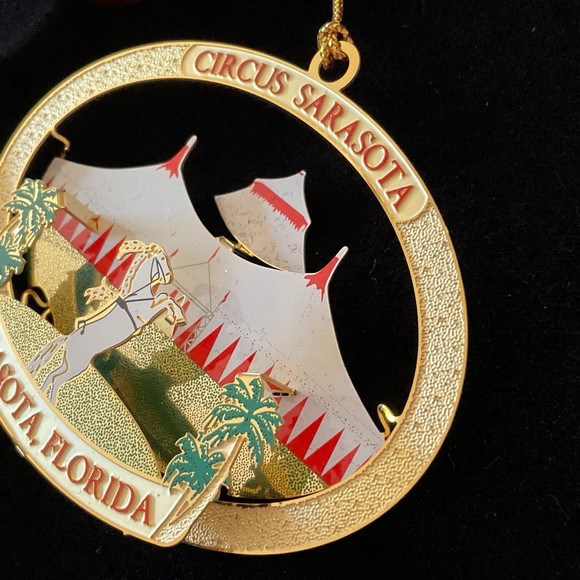 Circus Sarasota Etched Brass Cutout Ornament Florida - Picture 3 of 3